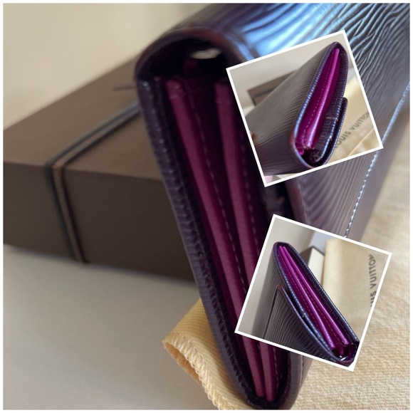 Authentic Louis Vuitton Purple Epi Long Wallet w/Snap Closure 🔥STUNNING🔥 - Picture 2 of 16
